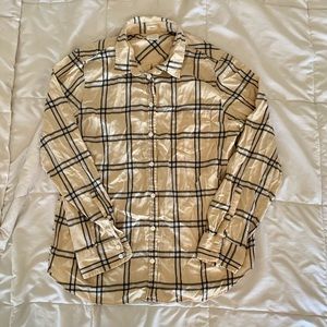 J Crew “Boy fit” Plaid button down